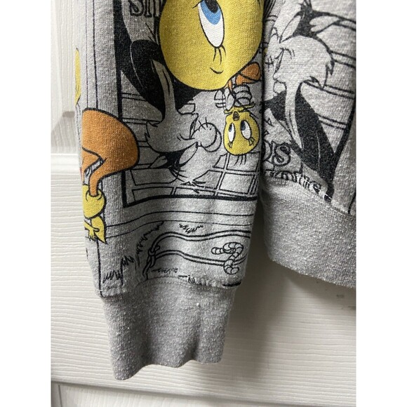 Warner Bros Looney Tunes Womens Med Tweety and Slyvester All Over Print Hoodie - Picture 6 of 7